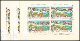 Světová výstava poštovních známek PRAGA 1962 ( TL - Prádlo) 3x deska A1+ A2 + B  (ČSR II.)