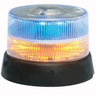 Oranžovo modrý maják, LP800,LED, pevná montáž, 2x15 LED