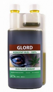 Glord - Konopný olej 1 l (Za studena lisovaný konopný olej pro lepší imunitu, zdravou kůži i srst)