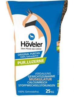 Höveler - PUR Luzerne 25 kg (vhodné pro koně vyhublé, bez zubů, ale i sportovní)