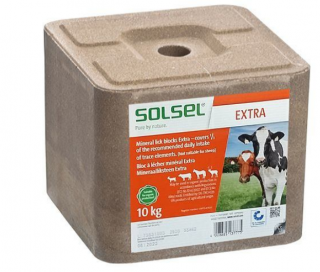 SOLSEL - Solný liz Mineral Extra 10 kg (Pro koně, hospodářská zvířata a lesní zvěř. Není vhodný pro ovce!)
