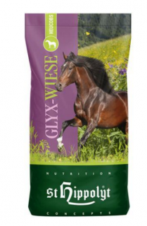 ST Hippolyt - Glyx - Wiese Heucobs - Granulované seno, 20 kg (Seno bohaté na bylinky a trávy s nízkým obsahem fruktanu)