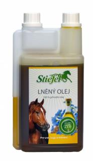 Stiefel - Lněný olej lisovaný za studena 1000 ml (Láhev s dávkovačem, 1 l)
