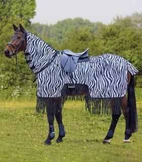 Waldhausen - Jezdecká síťovaná deka ZEBRA s třásněmi (63130512)