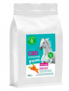 Zelená Země - CBD pamlsky pro koně 500 g (Mrkvové)