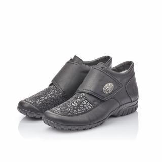 Dámská kotníková obuv L4664 RIEKER černá Velikost: 41, Barva: black