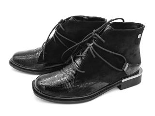 Dámská kožená kotníková obuv 04813-01/00-7 MACIEJKA černá Velikost: 37, Barva: černá