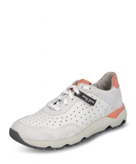 Dámská kožená teniska 87802-080 Josef Seibel bílá Velikost: 40, Barva: weiss-lachs