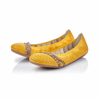 Dámská vycházková obuv 41469 RIEKER žlutá Velikost: 36, Barva: yellow