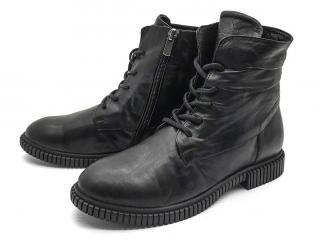 Dámské kotníkové boty 186-100 WILD černá Velikost: 37, Barva: černá