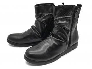 Dámské kotníkové boty na dva zipy 086-04738 WILD černá Velikost: 37, Barva: černá