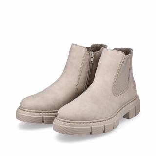 Dámské kotníkové boty s chelsea obutím M3854-62 Rieker béžová Velikost: 37, Barva: beige