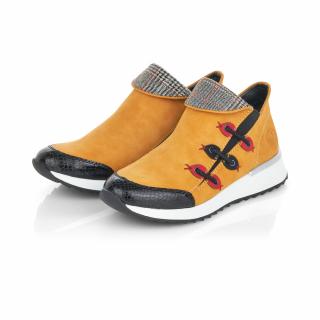 Dámské kotníkové boty X8082-00 RIEKER žlutá Velikost: 37, Barva: gelb
