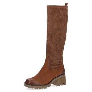 Dámské kozačky 9-25609-41-313 Caprice hnědé Velikost: 41, Barva: cognac comb