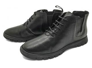 Dámské kožené kotníkové boty 150-19095 Wild černá Velikost: 37, Barva: černá