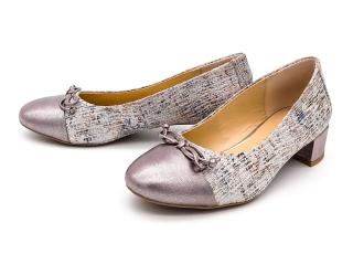 Dámské kožené lodičky 9/9-22302/22 CAPRICE multicolor Velikost: 38,5, Barva: soft pink comb
