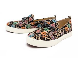 Dámské kožené mokasíny 9/9-24210/24 CAPRICE multicolor Velikost: 38, Barva: leo flower