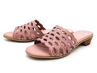 Dámské kožené pantofle 066-1625 růžová WILD Velikost: 37, Barva: růžová