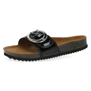Dámské kožené pantofle 9-9-27400-20-018 Caprice černá Velikost: 36, Barva: black patent