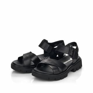 Dámské kožené pantofle D7950-00 Remonte černá Velikost: 36, Barva: schwarz