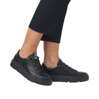 Dámské kožené pobotky N5903-00 Rieker černé Velikost: 38, Barva: schwarz