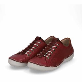 Dámské kožené polobotky 52585-35 Rieker červené Velikost: 37, Barva: rot