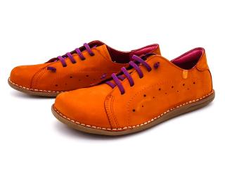 Dámské kožené polobotky 6562-00253 JUNGLA oranžová Velikost: 41, Barva: oranžová