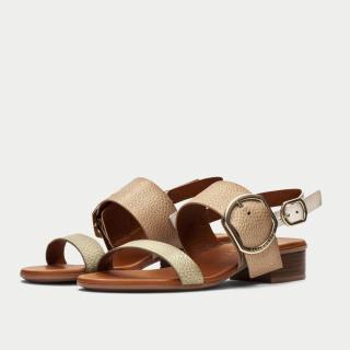 Dámské kožené sandále CHV221690-0023 HISPANITAS multicolor Velikost: 41, Barva: béžová