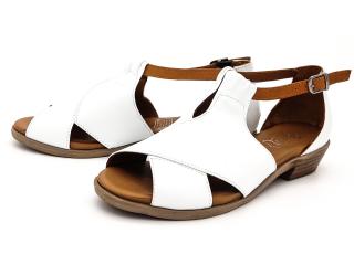 Dámské kožené sandálky 061-1125 bílá WILD Velikost: 36, Barva: Bílá