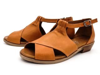 Dámské kožené sandálky 061-1125 hnědá WILD Velikost: 36, Barva: hnědá