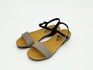 Dámské kožené sandálky 575725-224 PLAKTON stříbrná Velikost: 40, Barva: stříbrná