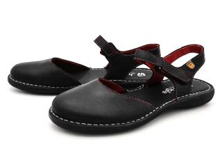 Dámské kožené sandálky 7722-00001 JUNGLA černá Velikost: 37, Barva: černá