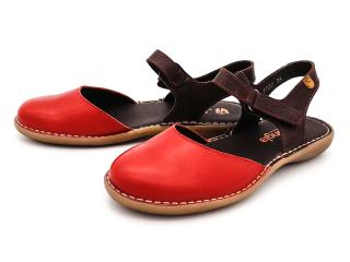 Dámské kožené sandálky 7722-00008 JUNGLA červená Velikost: 37, Barva: červenohnědá
