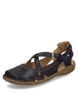 Dámské kožené sandálky 79513-100 Josef Seibel černá Velikost: 37, Barva: schwarz