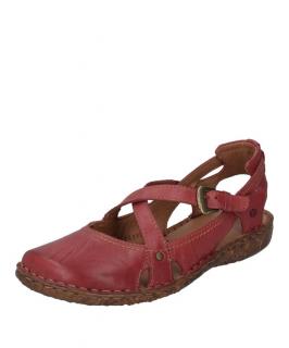 Dámské kožené sandálky 79513-450 Josef Seibel červená Velikost: 37, Barva: hibiscus