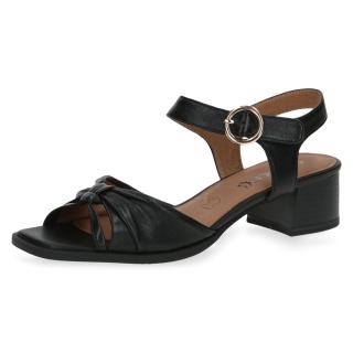 Dámské kožené sandálky 9-9-28213-20-040 Caprice černá Velikost: 36, Barva: black softnap.