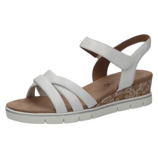 Dámské kožené sandálky 9-9-28709-20-160 Caprice bílá Velikost: 42, Barva: white softnap.