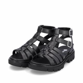 Dámské kožené sandálky D7956-00 Remonte černá Velikost: 37, Barva: schwarz
