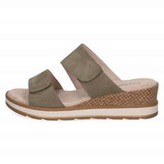 Dámské pantofle 9-27250-42-724 Caprice zelené Velikost: 41, Barva: olive nubuc