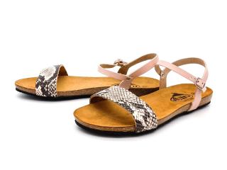Dámské sandálky 575725-023 PLAKTON Multicolor Velikost: 41, Barva: béžová