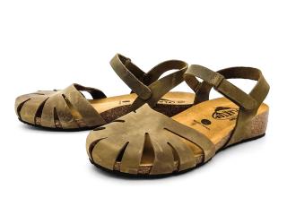 Dámské sandálky 775929 NORMA KAKI Plakton zelené Velikost: 41, Barva: kaki