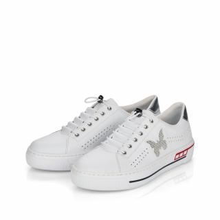 Dámské tenisky L8857-80 Rieker bílé Velikost: 38, Barva: weiss