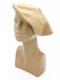 Dámský baret tm. béžový Karpet