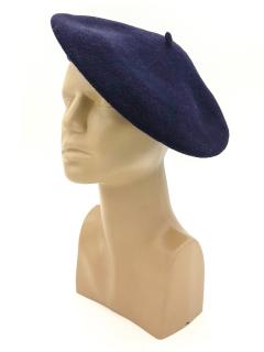 Dámský baret tm. modrý Karpet
