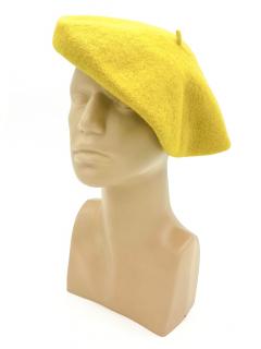 Dámský baret žlutozelený Karpet