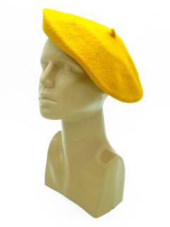 Dámský baret žlutý Karpet