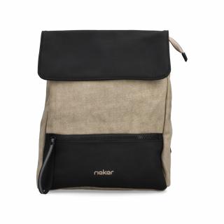 Dámský batoh H1546-60 Rieker černý, béžový Velikost: BEZ, Barva: beige kombi