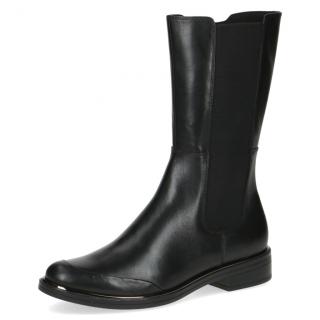 Kotníková kožená obuv 9-9-25301-29-022 Caprice černá Velikost: 39, Barva: black nappa