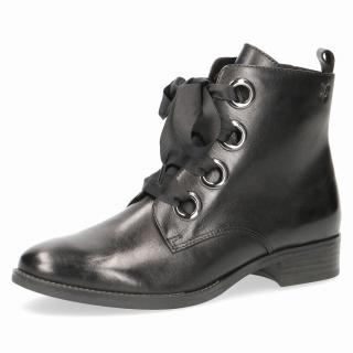 Kožená kotníková obuv 9/9-25106/23-022 CAPRICE černá Velikost: 37,5, Barva: black/nappa