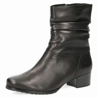 Kožená kotníková obuv 9/9-25301/23-022 CAPRICE černá Velikost: 38,5, Barva: black/nappa